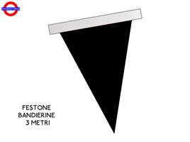 FESTONE BANDIERINE PVC NERO MT.10