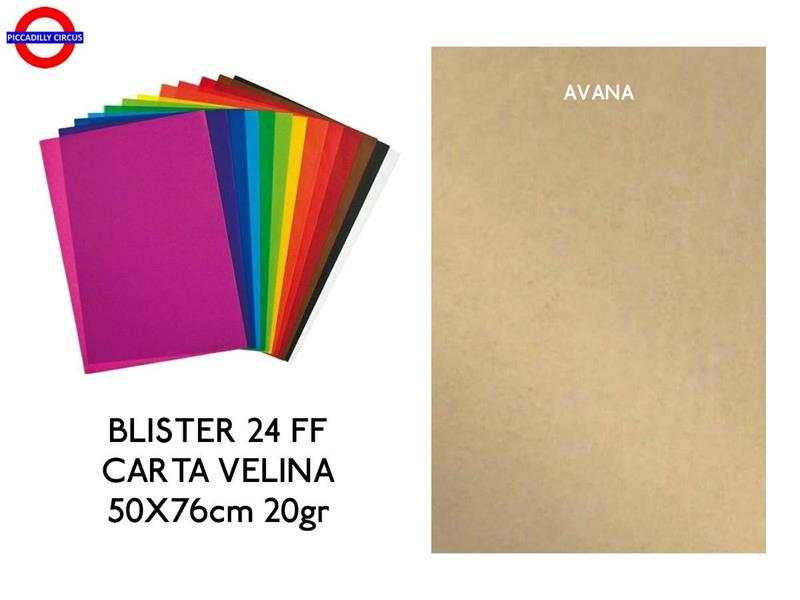 CARTA VELINA 50X76 AVANA 20GR BL.24FF