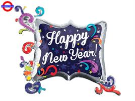 MYLAR SUPER SHAPE HAPPY NEW YEAR