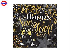 TAVOLA GLITTERING NEW YEAR 16 TOVAGLIOLI 33X33