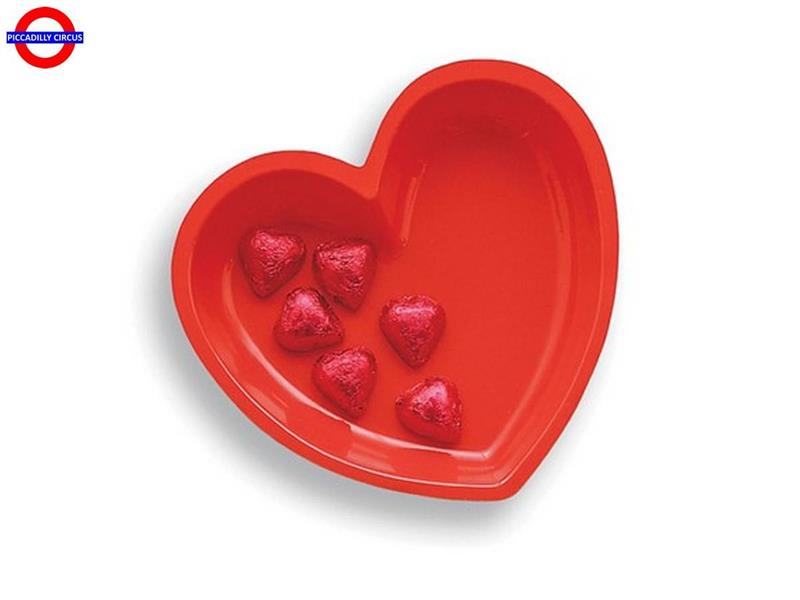 AMORE - VASSOIO PLASTICA CUORE CM.23