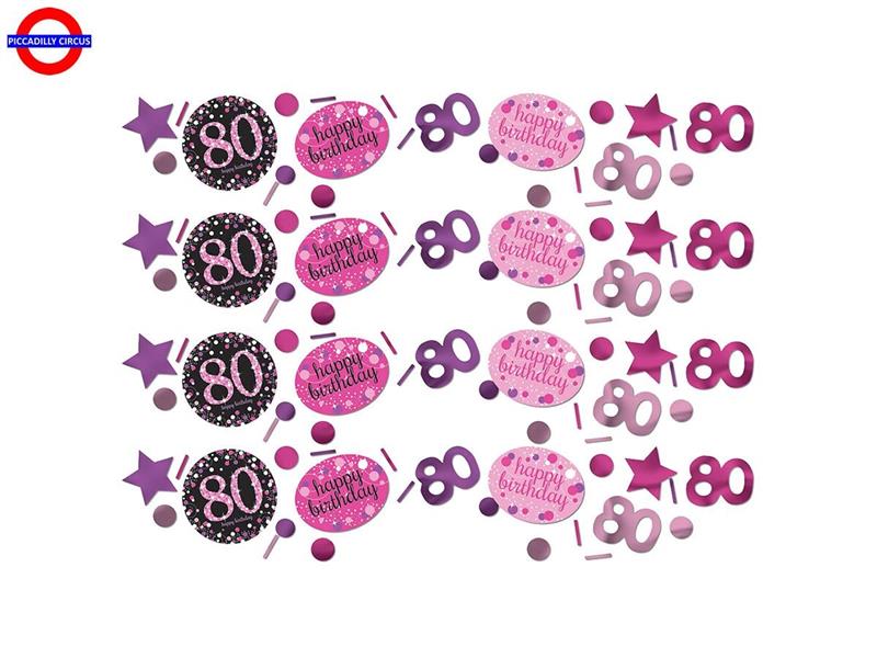 80 ANNI - SPARKLING PINK CONFETTI TAVOLA 34 GR