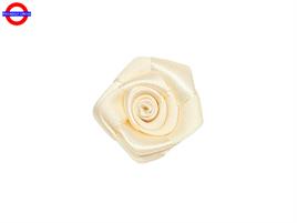 DECORAZIONI ROSA RASO CREMA CM 2.5