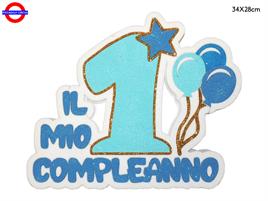 POLY 1° COMP. - IL MIO 1° COMPLEANNO CELESTE CM.34X28