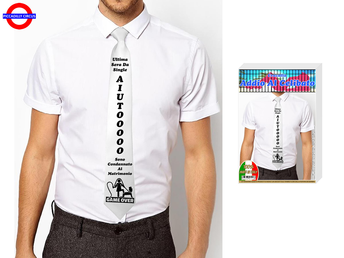 CRAVATTA GADGET ADDIO AL CELIBATO - ACCESSORI ABBIGLIAMENTO - Piccadilly  Circus