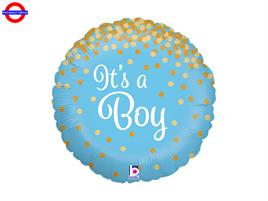 MYLAR NASCITA 18 BABY BOY GLITTERING