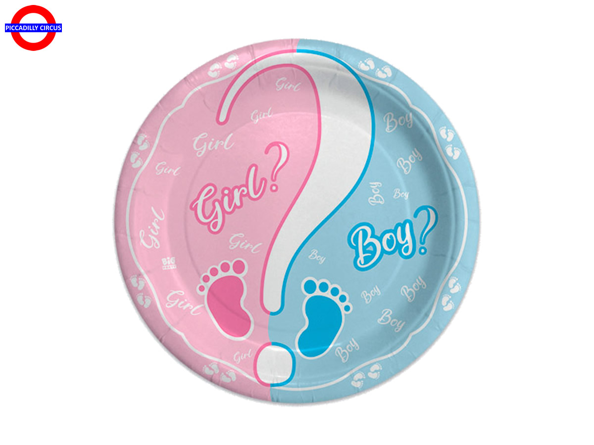 BOY OR GIRL BABY SHOWER 8 PIATTI D.18 - COORDINATI FANTASIA - Piccadilly  Circus