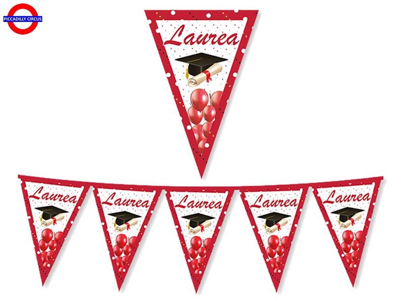 LAUREA FESTONE BANDIERINE CM.300