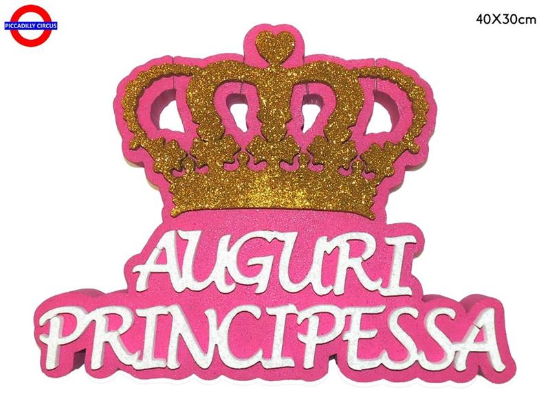 POLY COMPLEANNO -  AUGURI PRINCIPESSA CM.40X30