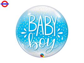 MYLAR BABY BOY BUBBLE 22