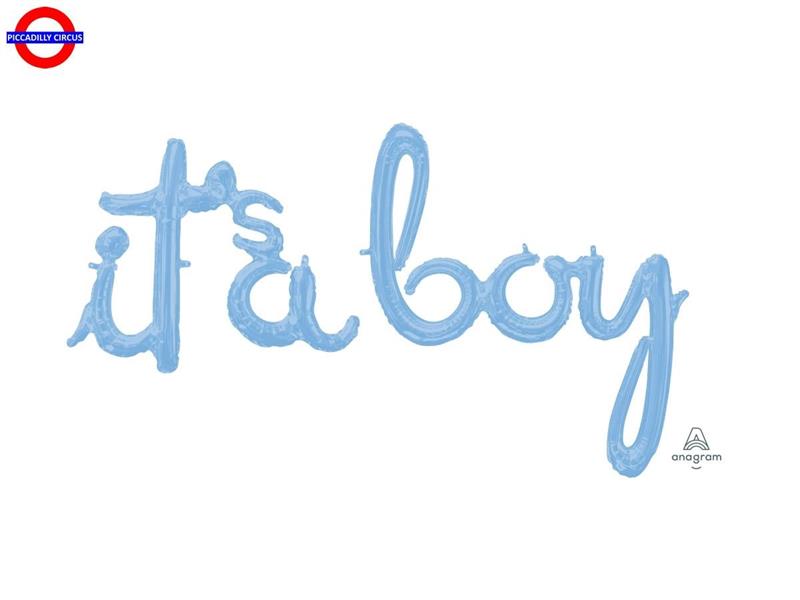 MYLAR NASCITA AIR FILLED IT`S A BOY PASTEL BLUE