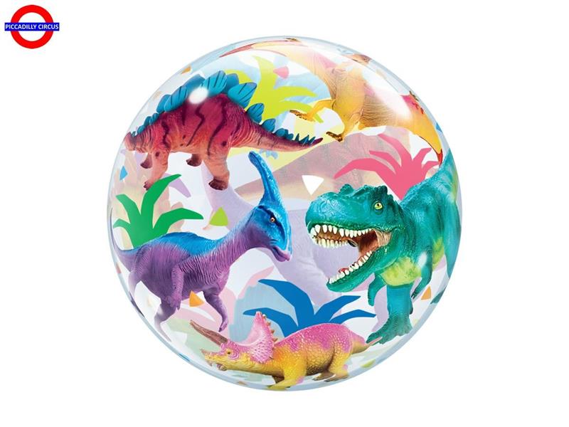 MYLAR COLORFULL DINOSAUR BUBBLES 22