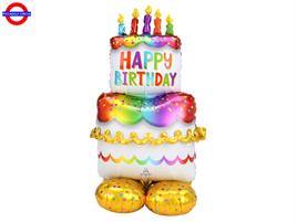 MYLAR AIR LOONZ BIRTHDAY CAKE CM.68X134