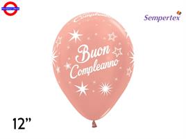 LATTICE COMPLEANNO 12 BUON COMPLEANNO ROSE GOLD PZ.50