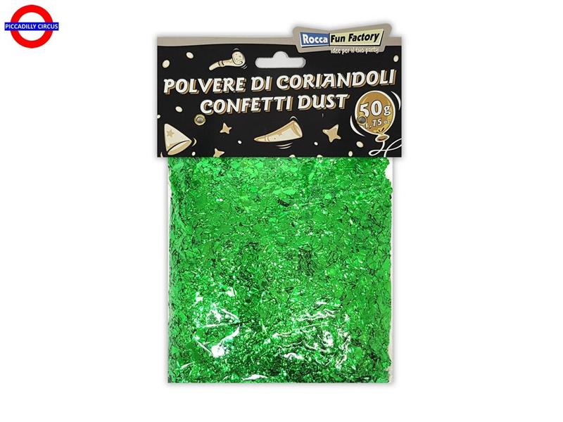 CORIANDOLI METAL POLVERE GR.50 VERDE