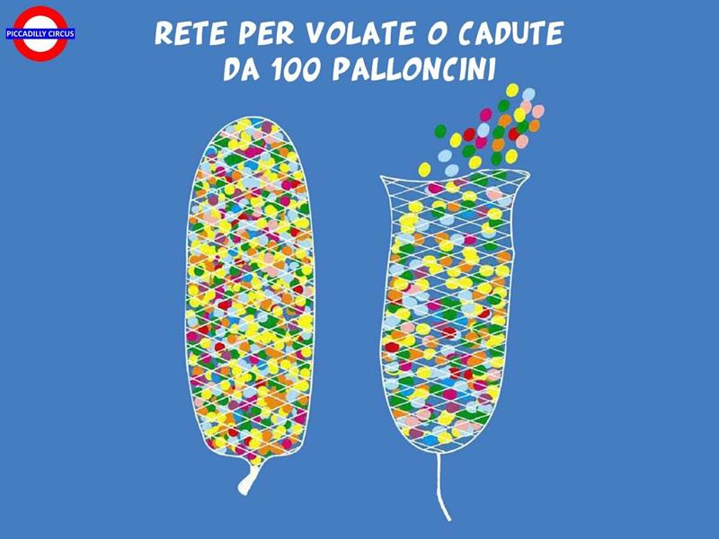 RETE PER VOLATE O CADUTE DA 100 PALLONI