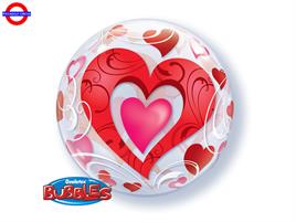 MYLAR AMORE BUBBLE 22 CUORI