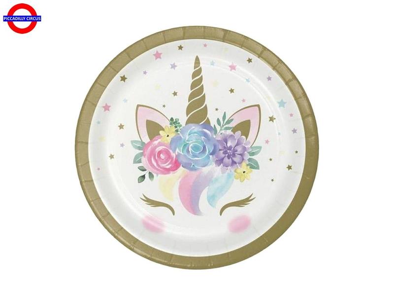 UNICORNO BABY ORO 8 PIATTI D.18