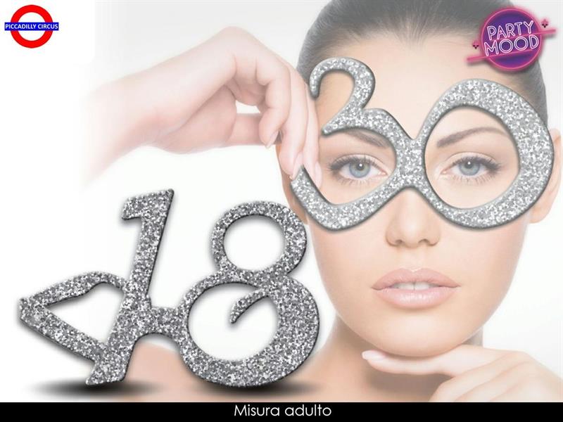 OCCHIALI 18 ANNI GLITTER SILVER