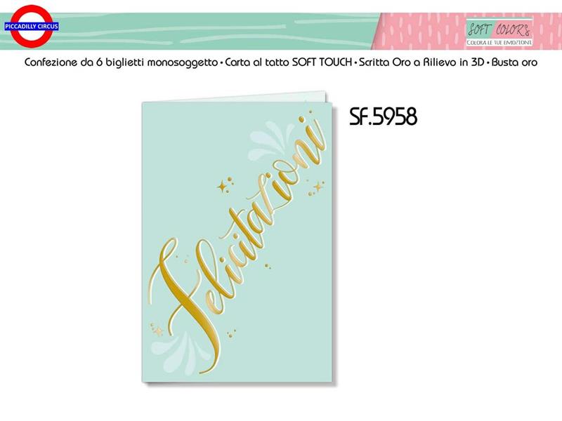 BIGLIETTO FELICITAZIONI - SOFT TOUCH