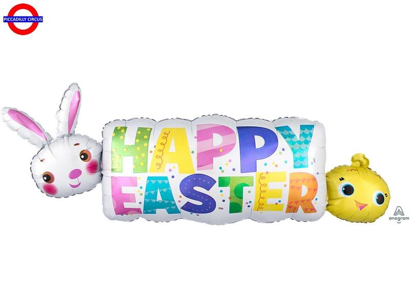 MYLAR PASQUA SUPER SHAPE 44 HAPPY EASTER