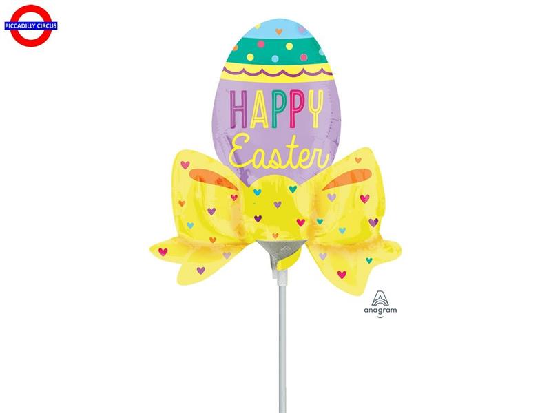 MYLAR PASQUA MINI SHAPE UOVO CON FIOCCO