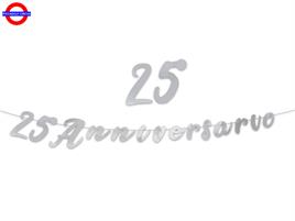 ANNIVERSARIO FESTONE SCRITTA 25° ANNIVERSARIO 3 Mt