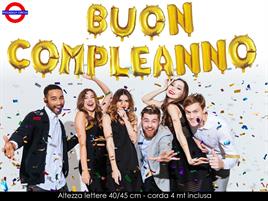 MYLAR BUON COMPLEANNO CM.40X400 SCRITTA ORO