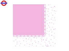 BATTESIMO BABY CUORI ROSA 20 TOVAGLIOLI 33X33
