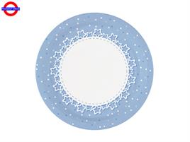 BATTESIMO BABY STELLE CELESTE 8 PIATTI D.23