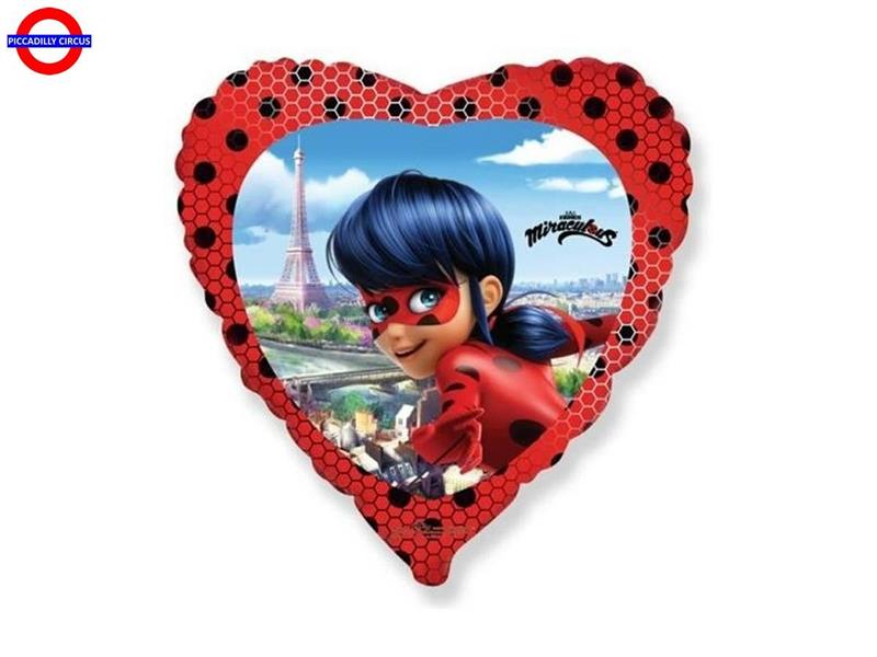  MYLAR MIRACULOUS LADYBUG 18 CUORE