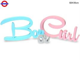 POLY LIETO EVENTO - SCRITTA BOY OR GIRL CM.30X120