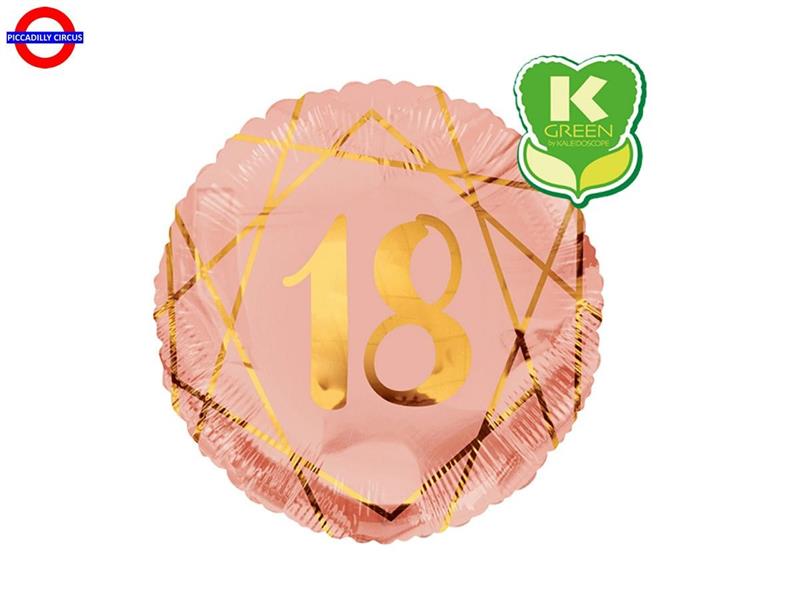 MYLAR 18 ANNI 18 ROSE GOLD GEOIDE