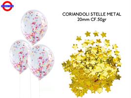 CORIANDOLI METAL ø20mm 50gr METAL STELLE ORO