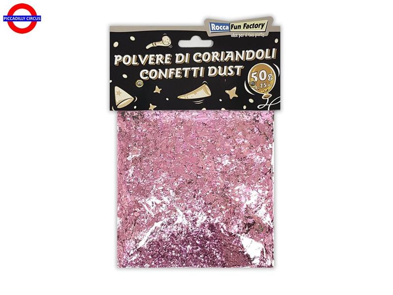 CORIANDOLI METAL POLVERE GR.50 ROSA