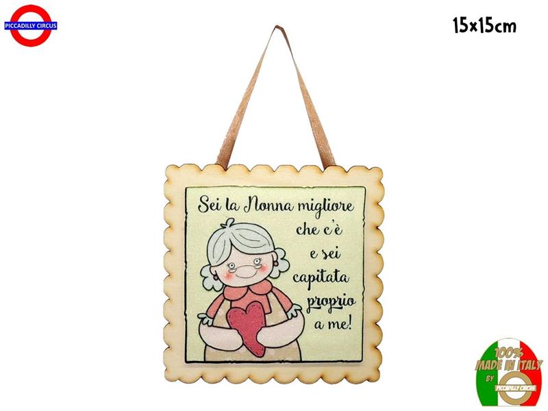 QUADRETTO LEGNO 15X15 NONNA