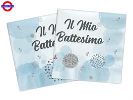 BATTESIMO CONFETTI CELESTE COMPO. 20 TOVAGLIOLI 33X33