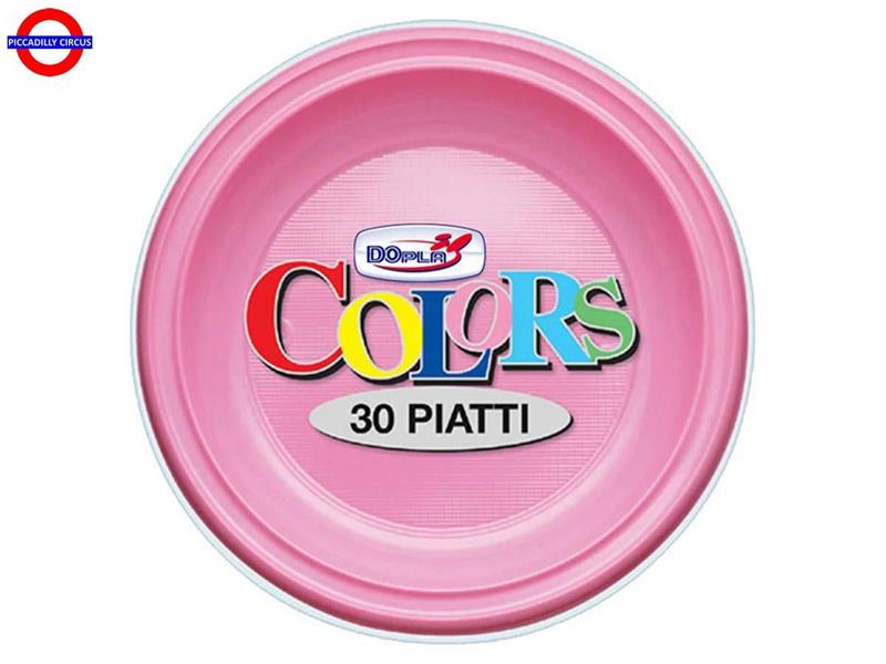 COLORS ROSA PIATTI PIANI CF.25 PEZZI RIUTILIZZABILI