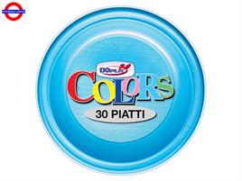 COLORS AZZURRO PIATTI PIANI CF.25 PEZZI RIUTILIZZABILI