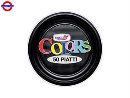 COLORS NERO PIATTI FRUTTA CF.25 PEZZI RIUTILIZZABILE