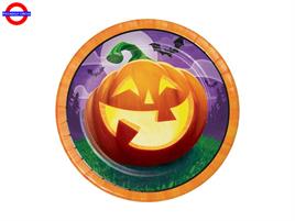 C.TAVOLA HALLOWEEN 8 PIATTI D.18 ZUCCA