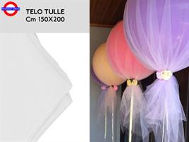 TELO PER BALLOONART IN TULLE CM.150X200 BIANCO