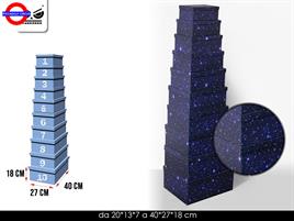 SET 10 SCATOLE NATALE CIELO STELLATO