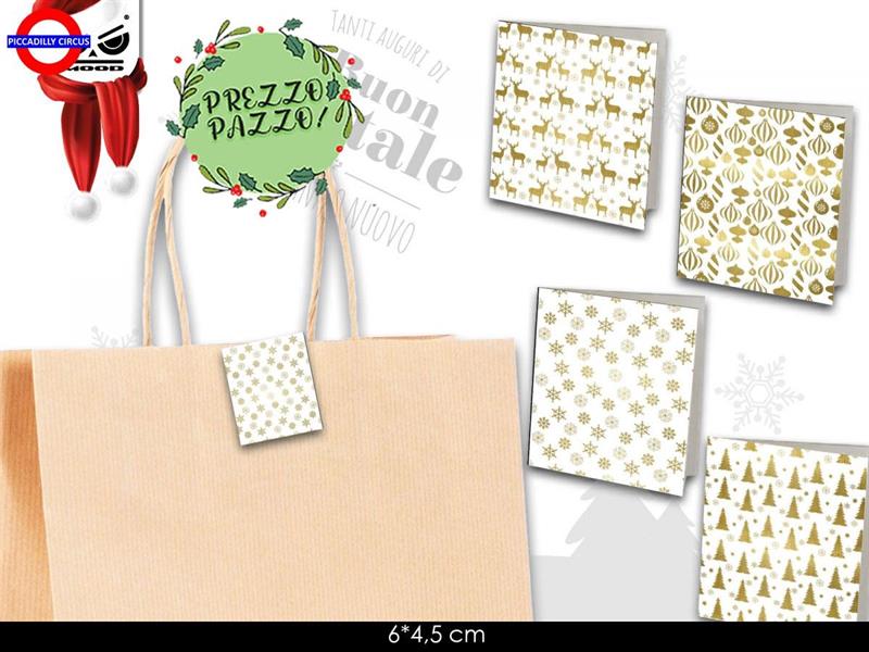 CHIUDIPACCO CON FILO NATALE GOLD XMAS CF.12 PEZZI