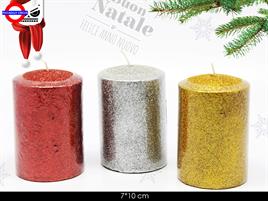 CANDELA GLITTER 3 COLORI CM.10X7