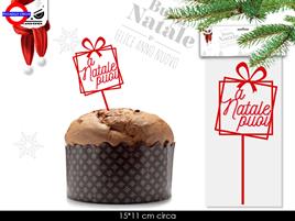 TOPPER PANETTONE BUON NATALE ROSSO