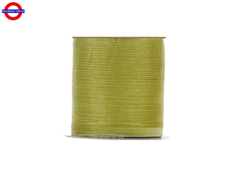 NASTRO ORGANZA mm05X200m VERDE