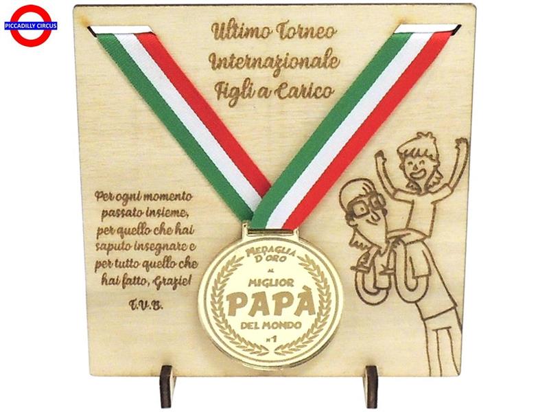 QUADRETTO MEDAGLIA MIGLIOR PAPA'