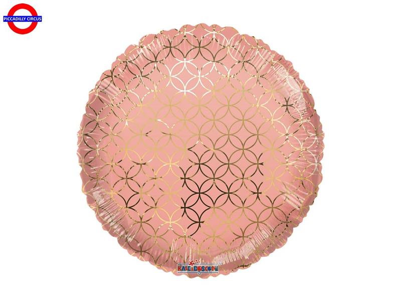 MYLAR TONDO 26 ROSE GOLD GEOMETRICO ORO