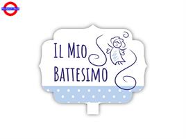 CANDELINA IL MIO BATTESIMO CELESTE CM.8X9